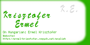 krisztofer ermel business card